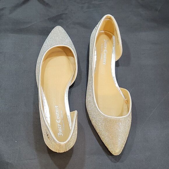 BRAND NEW JUICY COUTURE JEWEL STUDDED D'ORSAY POINTED TOE SLIP-ON FLAT S… - Picture 8 of 14